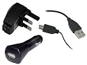 iTALKonline Multi Charger Pack Mini USB For BlackBerry: 7100t, 7100v, 7100x, 7130v, 7230, 7290, 8100 Pearl, 8110 Pearl, 8120 Pearl, 8130 Pearl, 8300 Curve, 8310 Curve, 8320 Curve, 8700f, 8700g, 8707v, 8800 Pearl, 8820, Bold