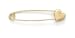 14k Large Heart Safety Pin - JewelryWeb