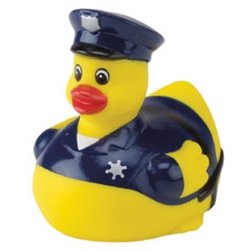Assurance waddlers Rubber Duck Family-Rubber Duck Police that floats upright-toy bathtub rubber ducky birthday & party favors gift-community hero & protector rubber ducky