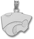 Kansas State Wildcats Solid Sterling Silver Powercat 5/8'' Pendant