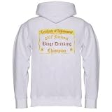 National Binge Drinking Champion Adult Zippered Hooded (Hoody Hoodie) Sweatshirt Fleece Jacket XL Lt Blue