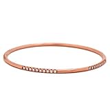 18k Rose Gold Slip On 1.5ct Diamond Bangle - 7 Inch