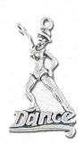 Solid Sterling Silver Dance Charm
