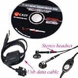 V-Cast V Cast Verizon LG CHOCOLATE VX8500 MUSIC ESSENTIALS KIT Includes OEM USB Data Cable, Software Driver CD, and OEM Stereo Earbud Handsfree Headset