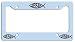 Jesus Fish License Plate Frame - Light Blue/Black
