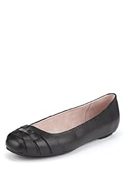 Leather Mock Buckle School Shoes
