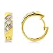 10K Yellow Gold 0.26 Carat Diamond Hoop Earrings