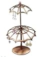 Umbrella-shaped Copper Color Jewelry Earring Holder / Earring Tree / Earring Oraganizer / Earring Stand / Earring Display