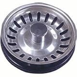 Waste King 4009 Sink Strainer and Stopper for 3-bolt Mount Sink Flanges, Chrome