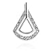 .925 Silver Fashion Art Deco Pendant w/ Diamond Chips
