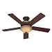 Hunter Fans 28049 52" Aventine Traditional Indoor Cocoa Ceiling Fan w/ Light & Blades