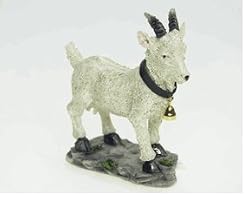 Dollhouse Miniature Standing White Resin Goat by Heidi Ott