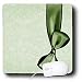 Jaclinart Girly Satin Bow Grunge Damask Fashion - Rich sage green faux satin bow on pastel sage grunge damask background - Mouse Pads