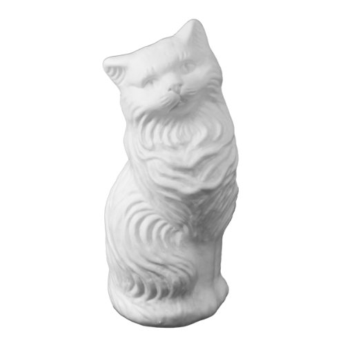 White Kitty-Cat Money Bank: Large Blow-Mold - Classic Retro Design