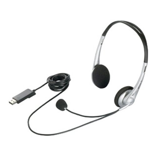 バッファローコクヨサプライ BUFFALO ヘッドセット 両耳 ヘッドバンド式 USB接続 シルバー BSHSUH02SV