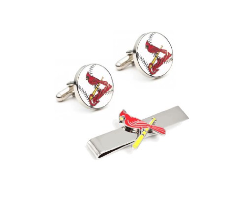 St. Louis Cardinals Cufflinks and Tie Bar Gift Set