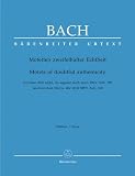 Produkt-Bild: Motetten zweifelhafter Echtheit. Ich lasse dich nicht, du segnest mich denn. BWV Anh. 159 / Jauchzet dem Herrn, alle Welt. BWV Anh. 160 (B&auml;renreiter Urtext)