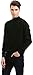 Citizen Cashmere Men's Mock Turtle Neck Sweater - Pure Cashmere Long Sleeve Slim Fit Knitted Pullover Casual Black