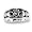 Claddagh Oxidized Inset Design Band Ring - Up to size 14, 6