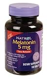 Melatonin 5 mg Time Release by Natrol 100 Tablets ( Five Pack)