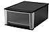IRIS 32 Quart Stacking Drawer, 2 Pack, Black