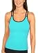 Double Strap Workout and Yoga Cami Top, Medium (4-8), Aqua