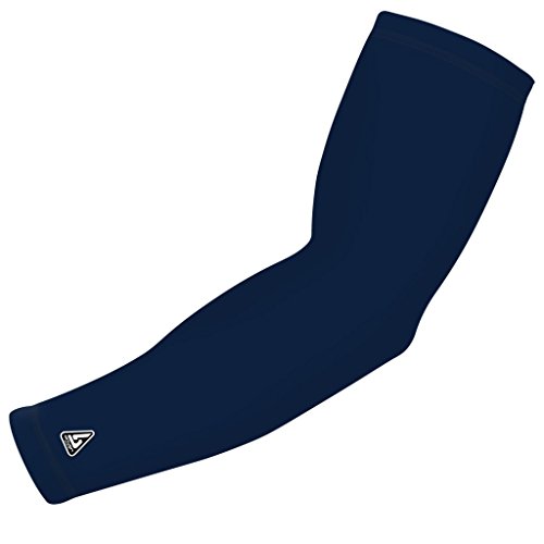 Solid Blue (MLB colors) Pro-Fit Compression Arm Sleeve, 20+ colors (7 sizes, Youth, Adult XS, S/M, LG, XL, 2XL, 3XL) by B-DRIVEN SPORTS, (Includes 1 Pro-Fit Sleeve)