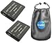ValuePack (2 Count): Digital Replacement Battery for Specific Digital Camera and Camcorder Models / Compatible with Samsung Model No:- MV900, MV900F, Part No:- BP88B, BP-88B - Includes Leatherette Camera / Lens Accessories Pouch