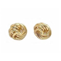 14K Gold LOVE KNOT EARRING LG. Jewelry