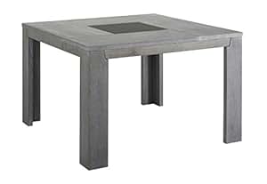 Table carr&eacute;e pour s&eacute;jour BRUGES Ch&ecirc;ne Gris: Cuisine