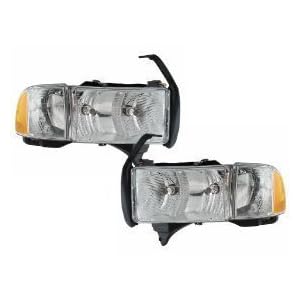 Dodge-Ram-Old-Style-With-Sport-Package-Headlights-Headlamps-Driver-passenger-