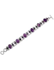 Amethyst link bracelet, Royal Purple - Amethyst Bracelet Handcrafted in Sterling Silver Jewelry