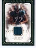 2008 Upper Deck / UD Masterpieces Captured on Canvas Jerseys #CC53 Jake Long - Miami Dolphins (Piece of Authentic Game Worn Jersey)(Football Cards)