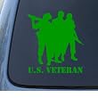 US VETERAN - Military - Vinyl Car Decal Sticker #1322 | Vinyl Color: Green