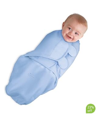 SwaddleMe Blue Cotton Swaddling Wrap - Small