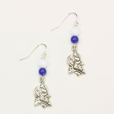 Duke Blue Devils Beaded Wire Logo Earring NCAA College Athletics