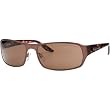 A|X AX154/S Sunglasses - Armani Exchange Men's Rectangular Full Rim Designer Eyewear - Brown/Havana/Brown Bronze