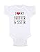 Hello Handmade - I Love my Brother And Sister pregnancy reveal baby bodysuit (18 Months, White)