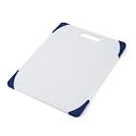 Farberware 11-by-14-Inch Poly Cutting Board with Blue Non-Slip Corners