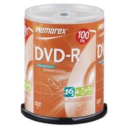 Memorex 05641 100 Pack 16X DVD-R Spindle - 4.7GB