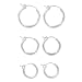 Sterling Silver Hoop Earring Set (3 pr.)