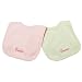Personalized Daisy Knit Bib Set in Pink and Green