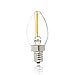 Luxrite C7 LED Night Light Bulb, 0.7W (10W Equivalent) Warm White 2700K, Mini Candelabra Bulb, 50 Lumens, E12 Base, UL Listed, 2 Pack