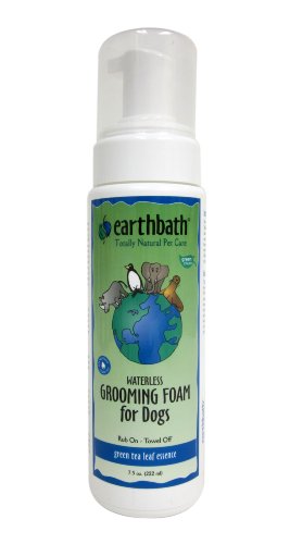 Earth bath Green Tea Waterless Grooming Foam for Dogs, 7.5-Ounce
