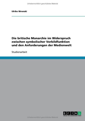 Die britische Monarchie im Widerspruch zwischen symbolischer Vorbildfunktion und den Anforderungen der Medienwelt