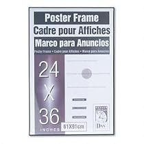 Coloredge Poster Frame, Plexiglas&reg; Window, Clear Face/Black Border, 24 x 36 (DAXN16024BT) Category: Frames