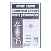 Coloredge Poster Frame, Plexiglas&reg; Window, Clear Face/Black Border, 24 x 36 (DAXN16024BT) Category: Frames