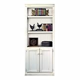 Kathy Ireland Home by Martin Furniture Southampton 5 Shelf Wood Bookcase in Oyster