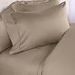 1200-Thread-Count Egyptian Cotton 1200TC Sheet Set, Full, Taupe Solid 1200 TC