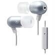 Atomic Bass Earphones with mic for Iphone and Ipod Touch Silver